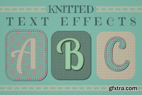 CreativeMarket Knitted Text Effects. Graphic Styles 882018