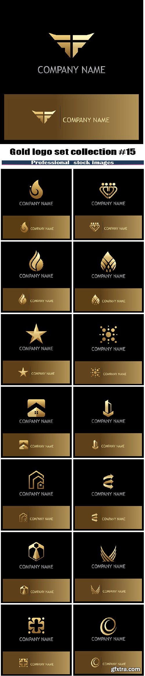 Gold logo set collection #15