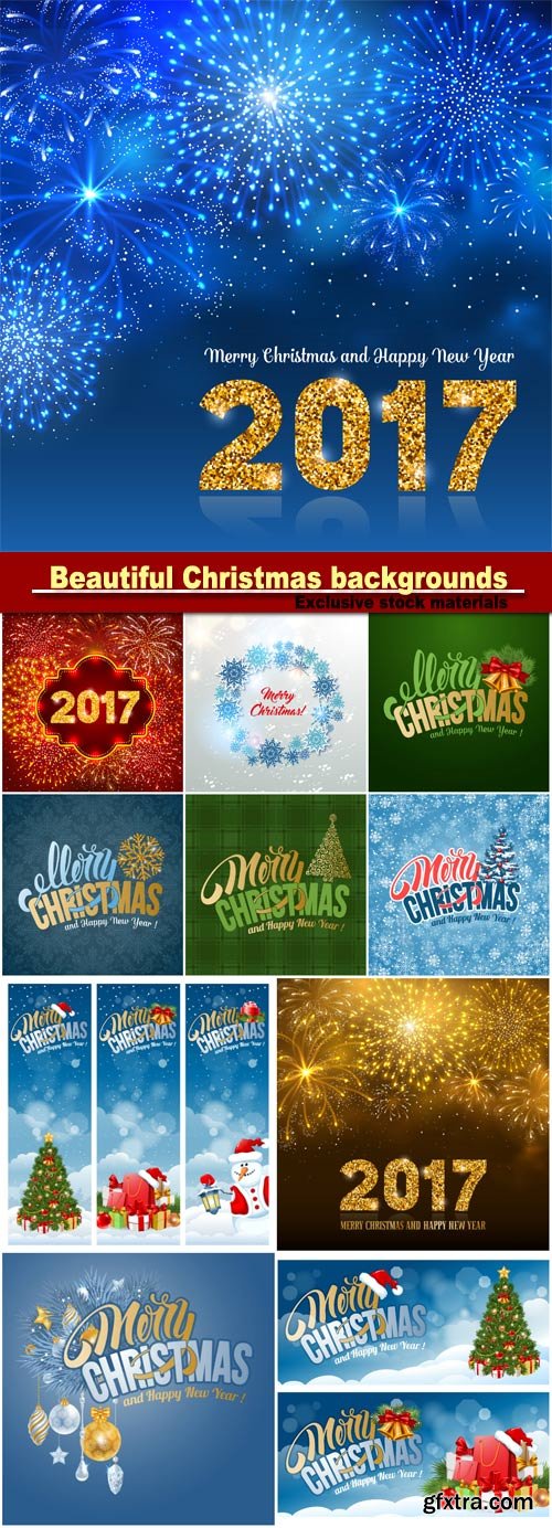 Beautiful Christmas and New Year background