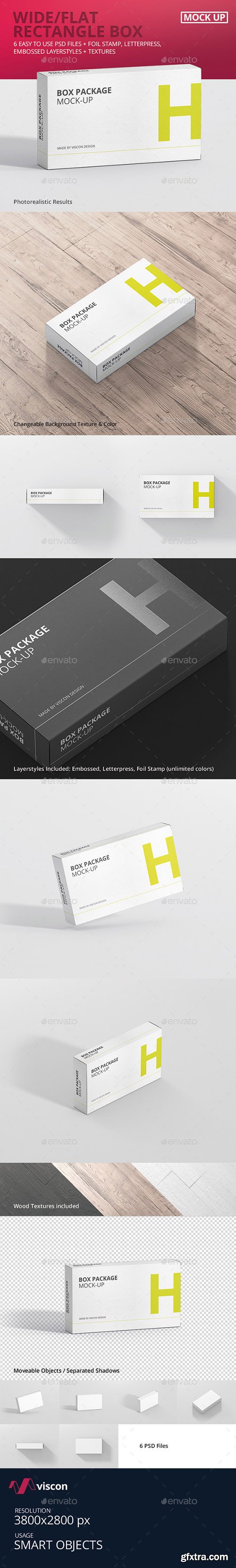 Graphicriver Package Box Mock-Up - Wide / Flat Rectangle 16930613