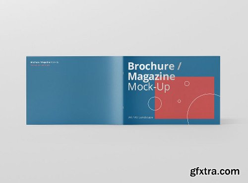 A4 Landscape Brochure / Magazine Mock-Up