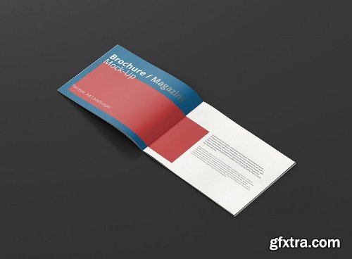 A4 Landscape Brochure / Magazine Mock-Up