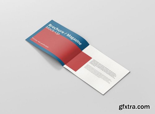 A4 Landscape Brochure / Magazine Mock-Up