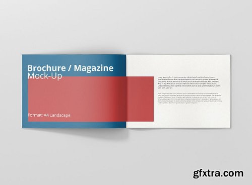 A4 Landscape Brochure / Magazine Mock-Up