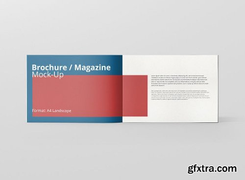 A4 Landscape Brochure / Magazine Mock-Up