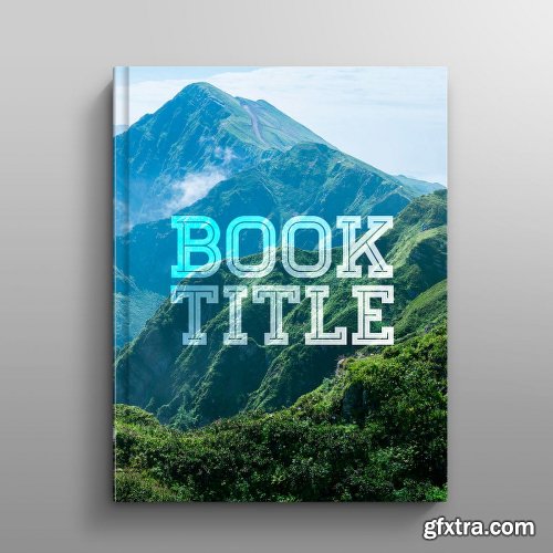 Hardcover Book Mockup: Straight