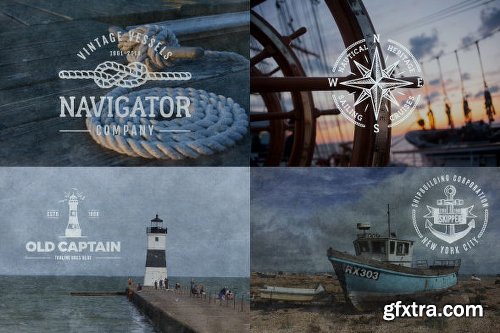 Vintage Nautical Logo Collection