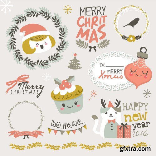 New Year 2017 & Christmas Design 4 - 20xEPS