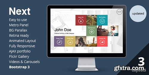 ThemeForest - NEXT v1.1 - Unique & Easy Portfolio Responsive HTML5 - 5726946