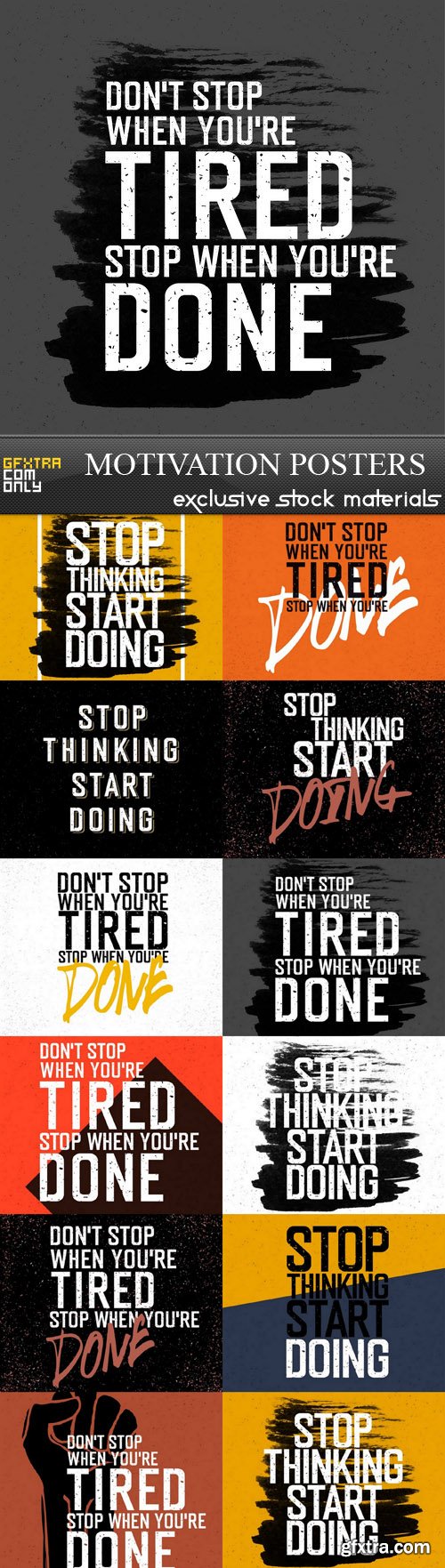 Motivation Posters - 12xEPS