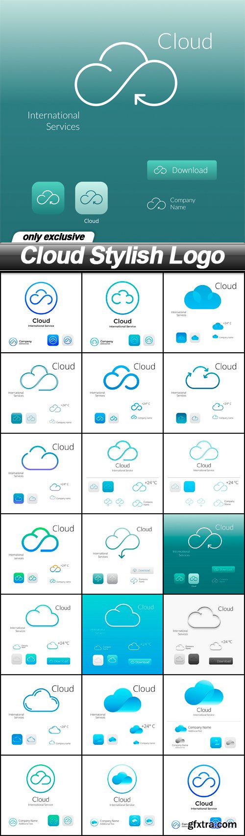 Cloud Stylish Logo - 20 EPS