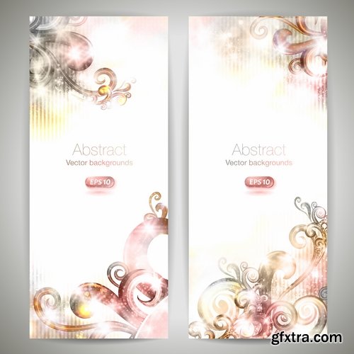 Collection gift certificate business card banner flyer calling card poster 10-25 EPS