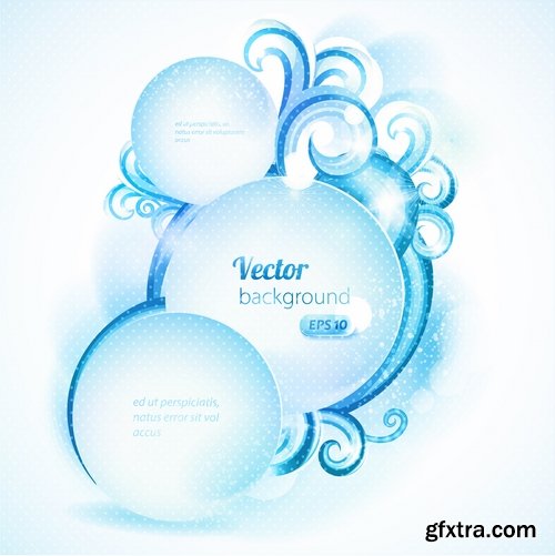 Collection background is a circle ball photo frame card vector image 25 EPS