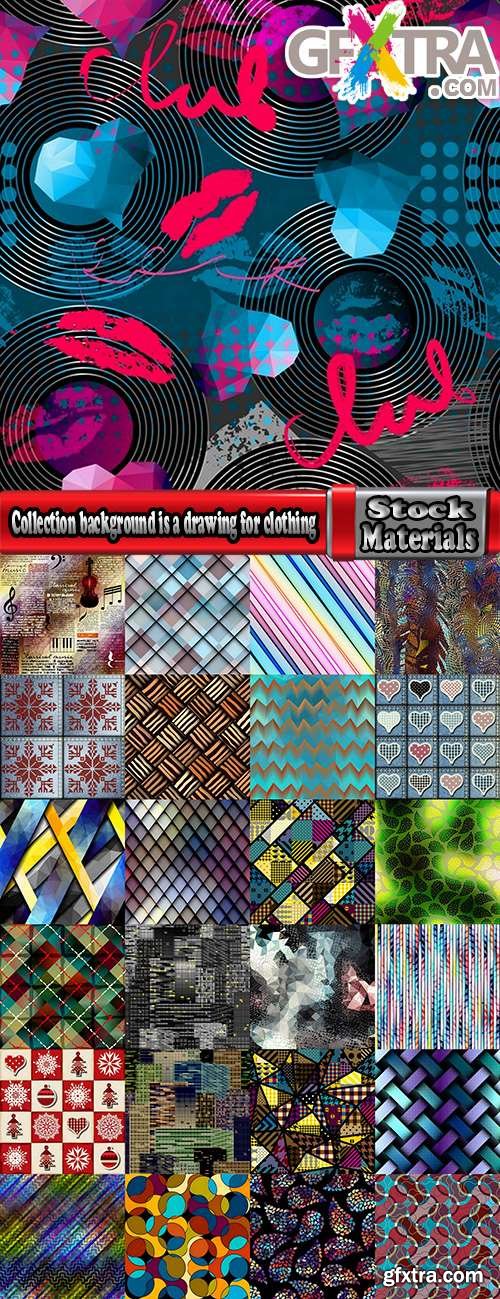 Collection background is a drawing for clothing fabrics printed on a T-shirt sweater 25 EPS