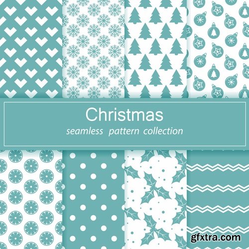 Collection of christmas new year sticker banner flyer cover gift card vector image 3-25 EPS