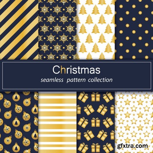 Collection of christmas new year sticker banner flyer cover gift card vector image 3-25 EPS