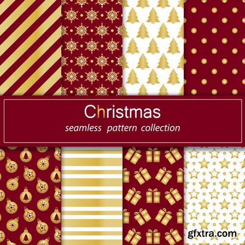 Collection of christmas new year sticker banner flyer cover gift card vector image 3-25 EPS