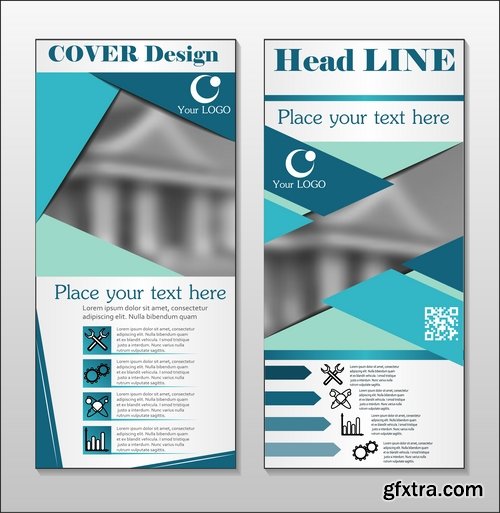 Collection book cover journal notebook flyer card business card banner vector image 5-25 EPS