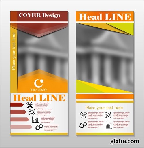 Collection book cover journal notebook flyer card business card banner vector image 5-25 EPS