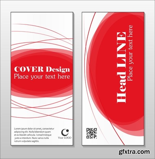 Collection book cover journal notebook flyer card business card banner vector image 5-25 EPS