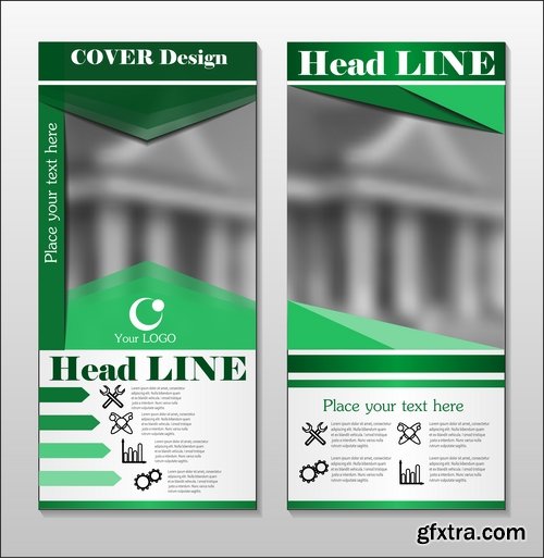 Collection book cover journal notebook flyer card business card banner vector image 5-25 EPS