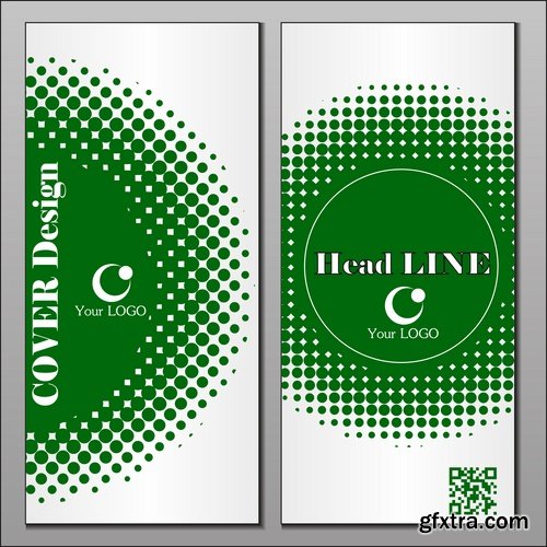 Collection book cover journal notebook flyer card business card banner vector image 5-25 EPS