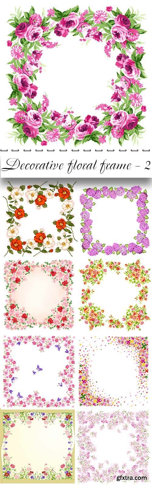 Decorative floral frame PSD - 2