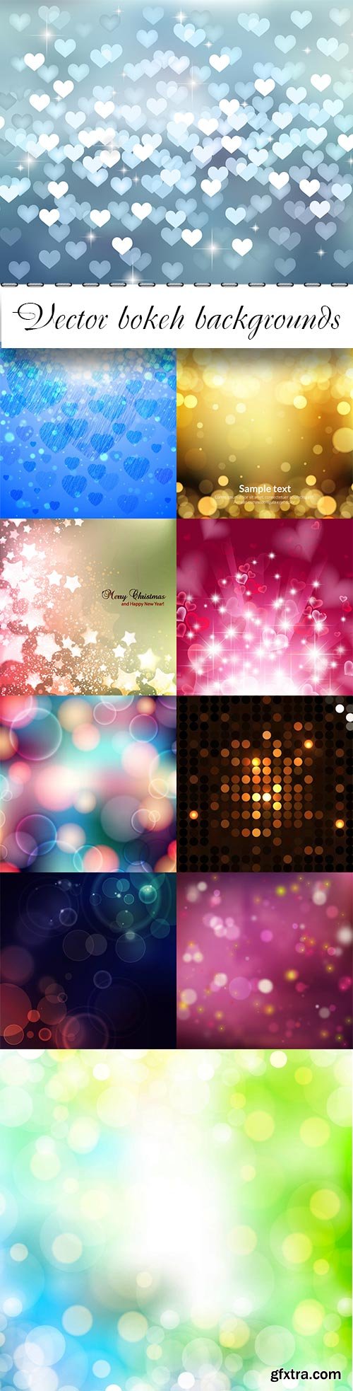 Vector bokeh colorful backgrounds