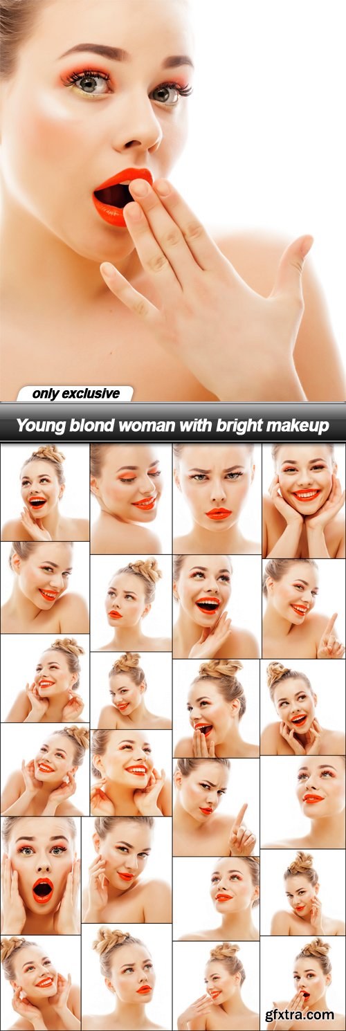 Young blond woman with bright makeup - 25 UHQ JPEG