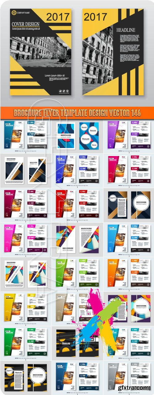 Brochure flyer template design vector 146