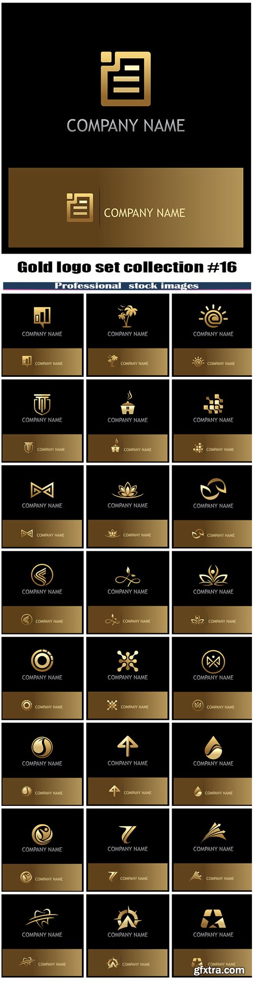 Gold logo set collection #16