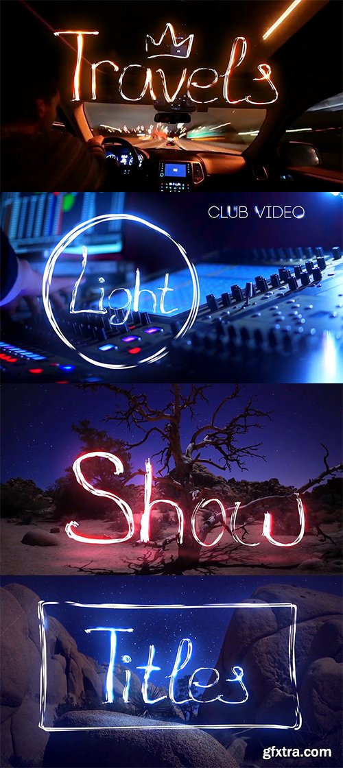 Videohive Light Trails Alphabet 12778191