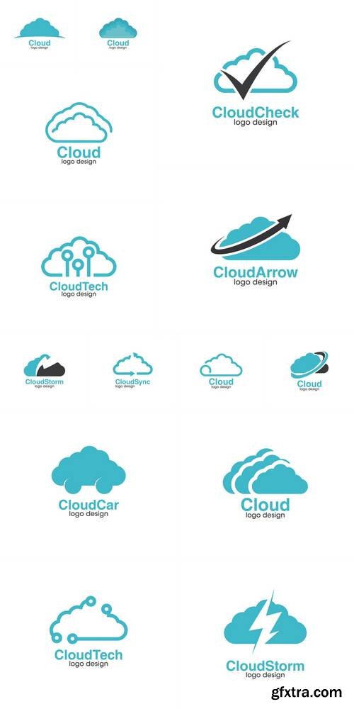 Cloud Creative Concept Logo Design Template