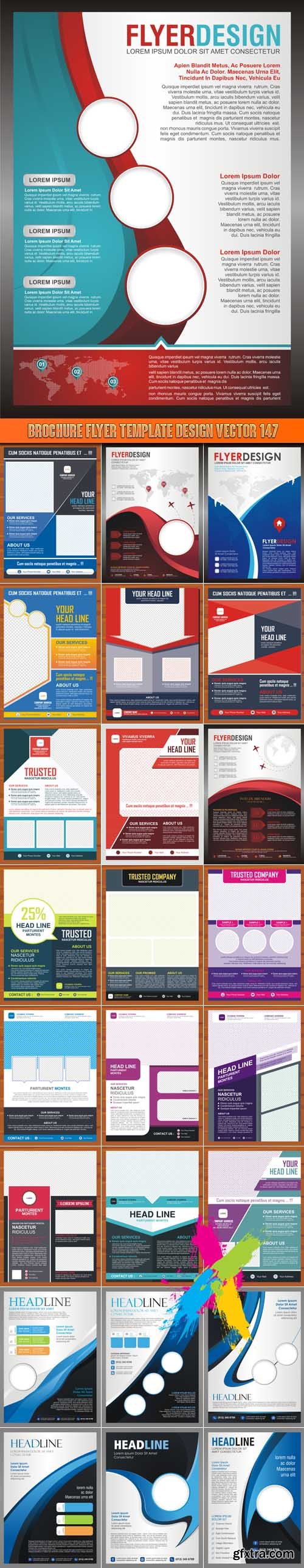 Brochure flyer template design vector 147