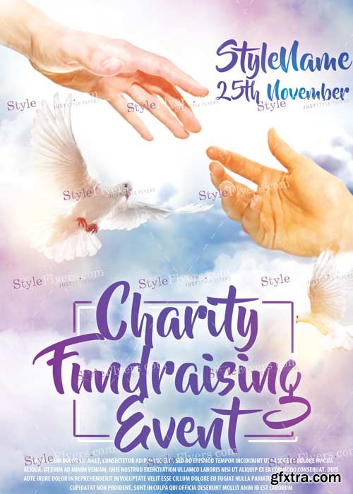 Charity Fundraising Event PSD 11 Flyer Template