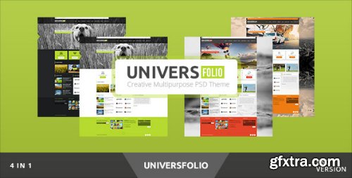 ThemeForest - Univers Folio - 4 in 1 Creative PSD Theme 4136598