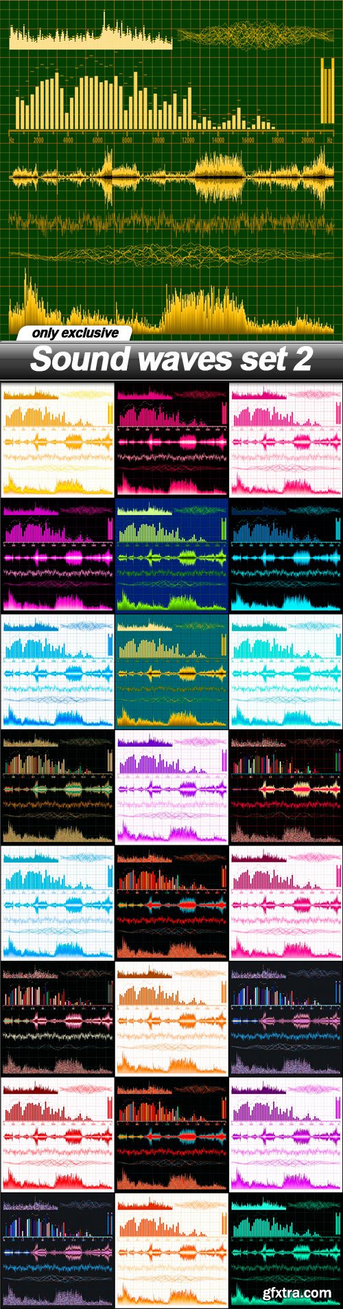 Sound waves set 2 - 25 EPS