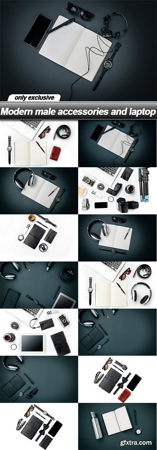 Modern male accessories and laptop - 14 UHQ JPEG