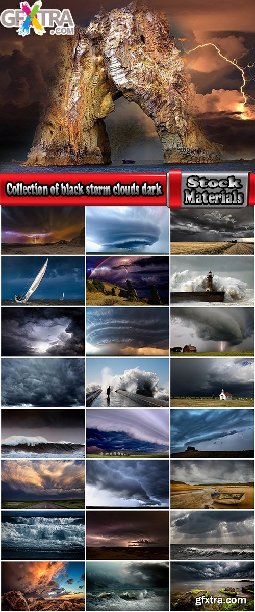 Collection of black storm clouds dark lightning storm warning bad weather 25 HQ Jpeg