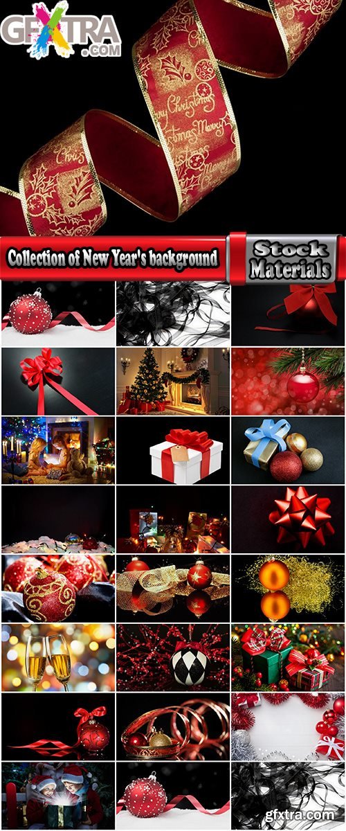 Collection of New Year's background is tree toy box gift ribbon 23 HQ Jpeg