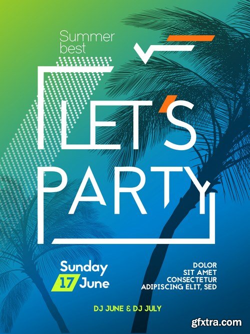 Party Poster Design Template 2 - 8xEPS