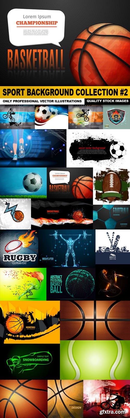 Sport Background Collection #2 - 25 Vector