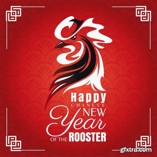 New Year 2017 Fire Rooster 2 - 18xEPS