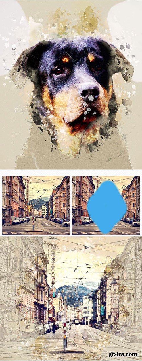 GraphicRiver - Mix Art Photoshop Action - 18070461