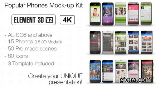 Videohive - Popular Phones Mock-up Kit - 13642951