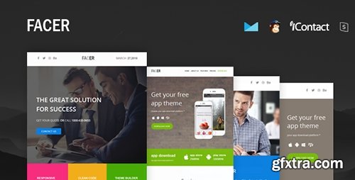 ThemeForest - FACER v1.0 - Responsive E-mail Templates set + Online Access - 15558549