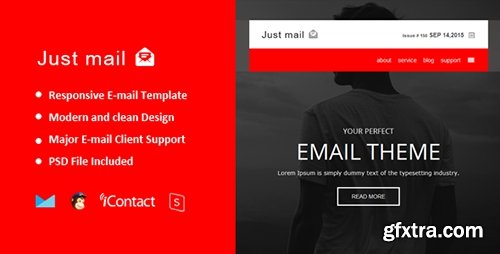 ThemeForest - Just mail v1.0 - Responsive E-mail + Online Access - 13080947