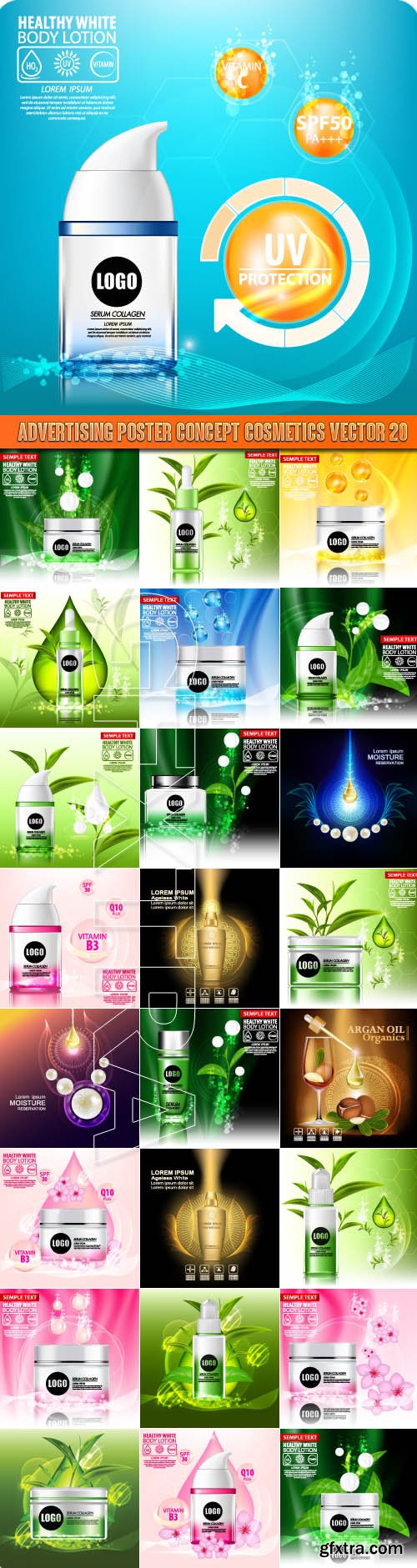 Advertising Poster Concept Cosmetics vector 20