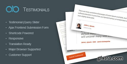 CodeCanyon - AB Testimonial WordPress Plugin v1.0.1 - 5696572