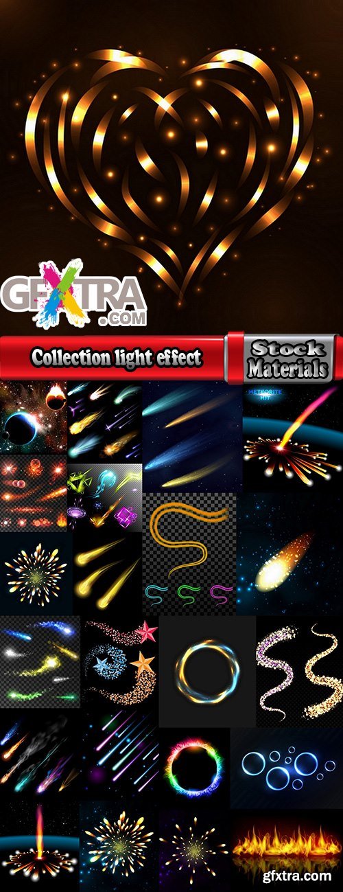 Collection light effect spark meteor laser illumination color music 25 EPS